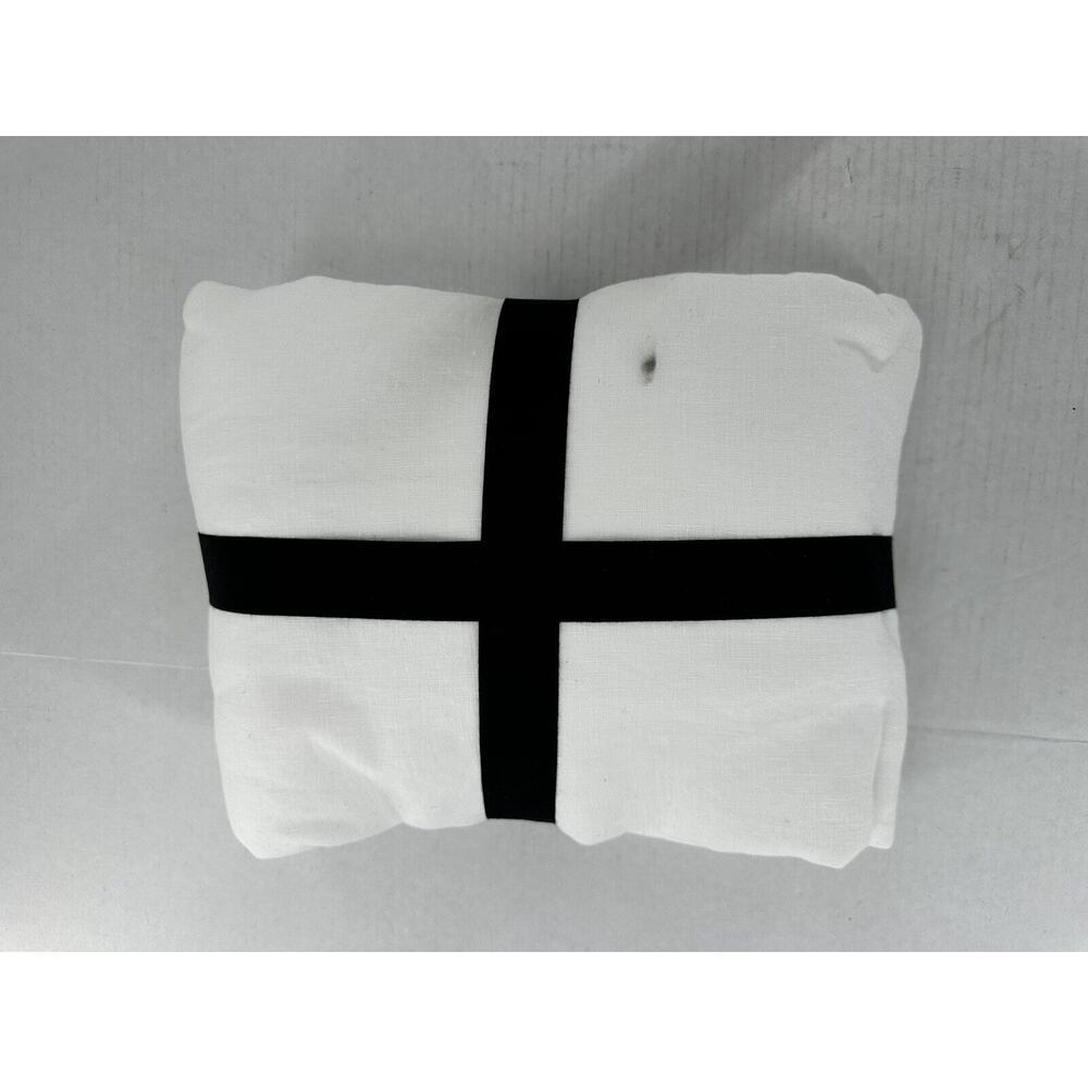 West Elm Duvet Cover Full/Queen European Flax Linen White 92x88 Machine … - Picture 6 of 6